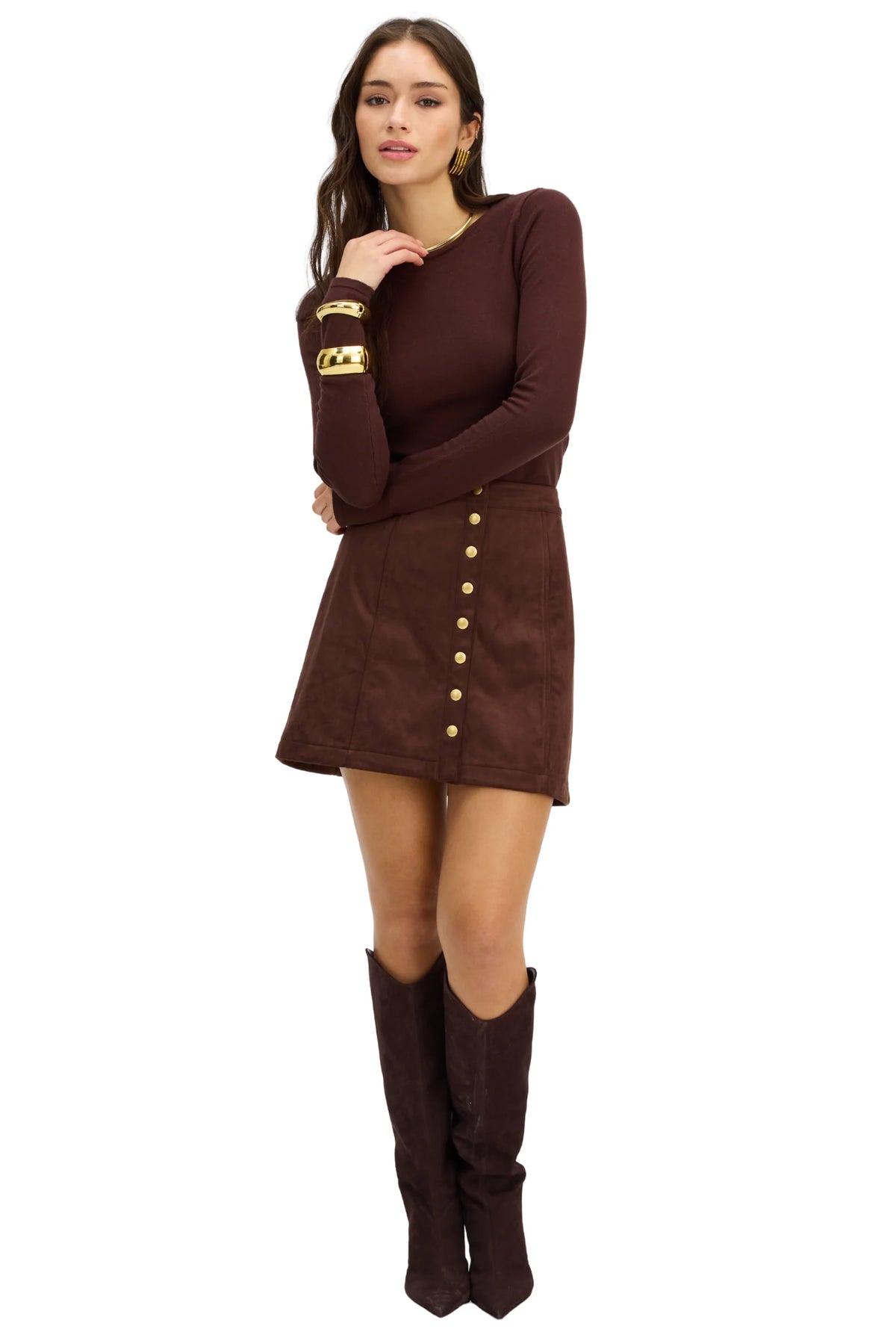 Carla Mini Skirt Espresso