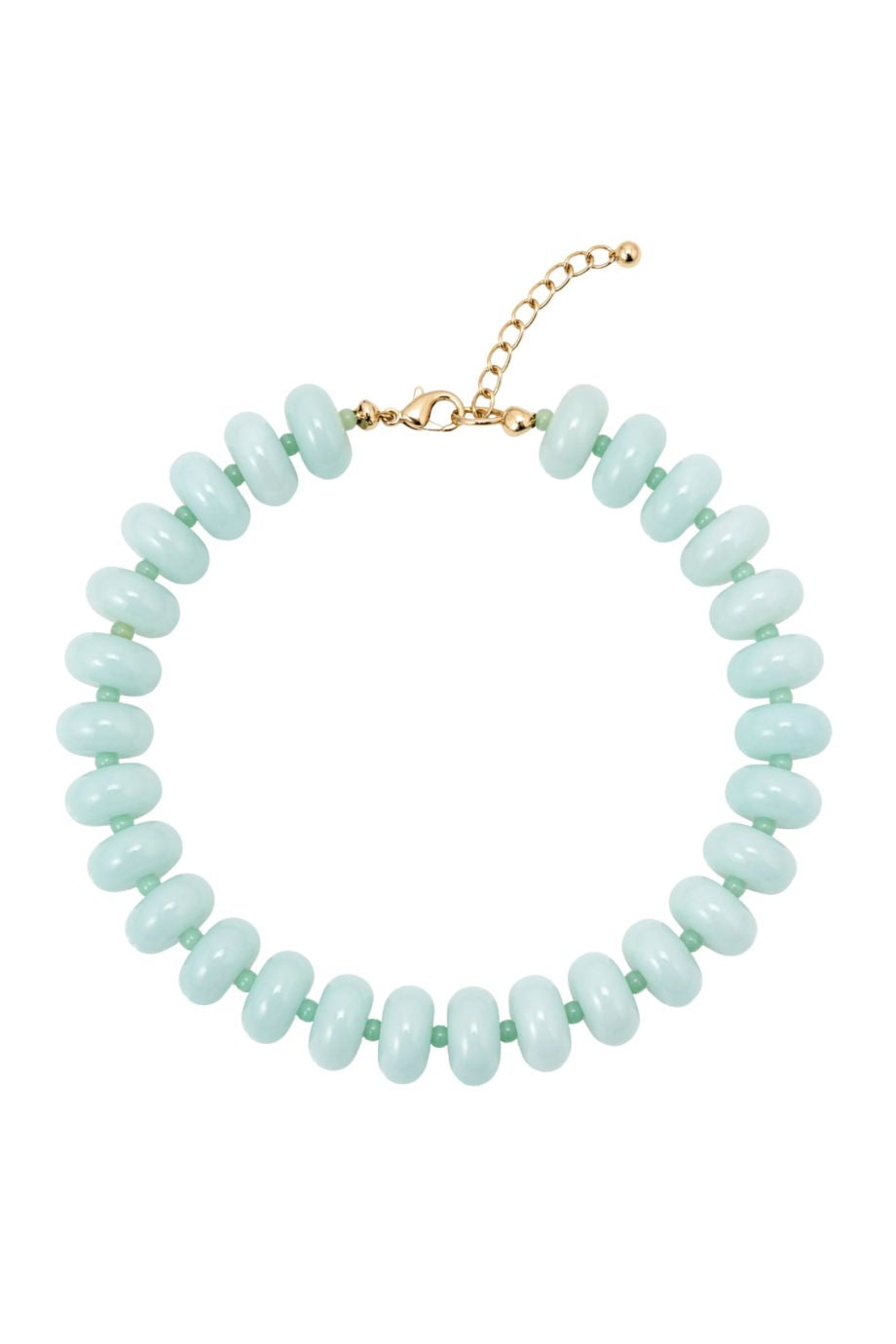 Catalina Beaded Collar Necklace Seafoam