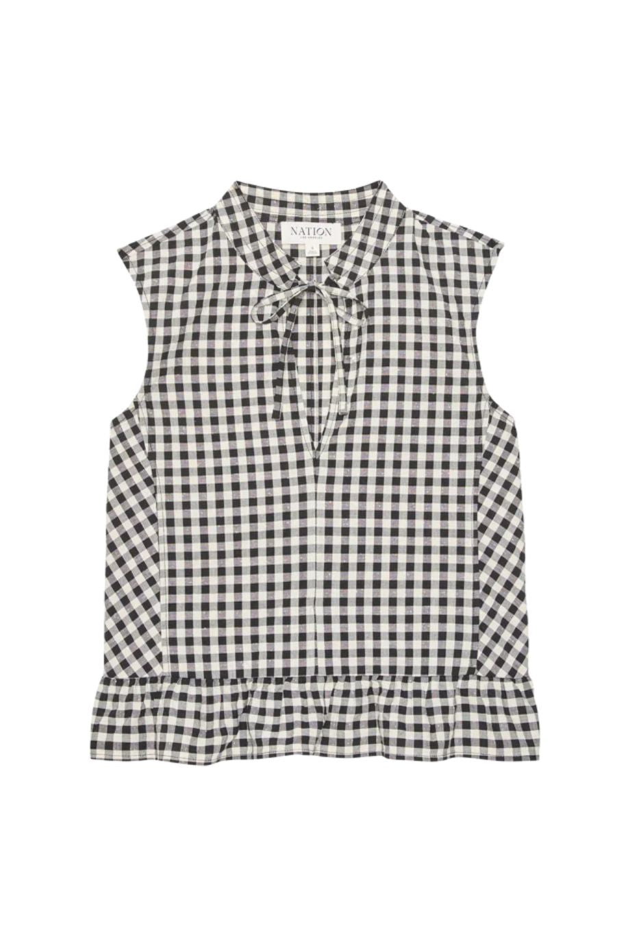 Dana Sleeveless Gingham Blouse
