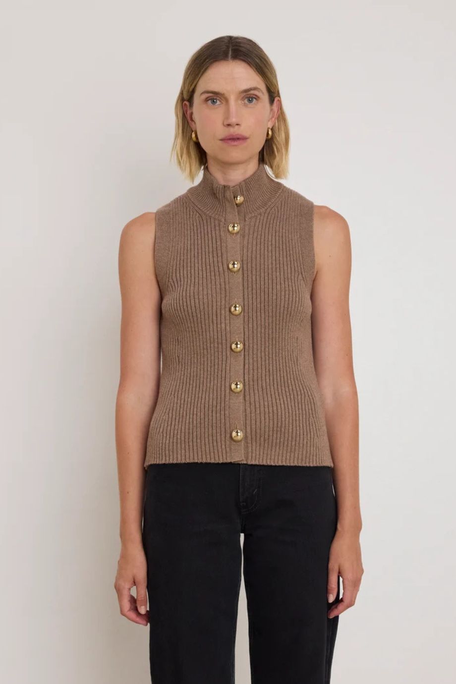 Ira Sweater Vest Biscotti
