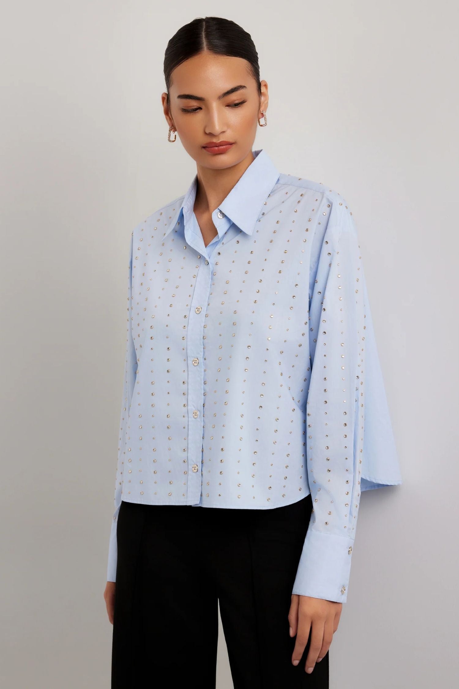 Lisa Embellished Button Up Top