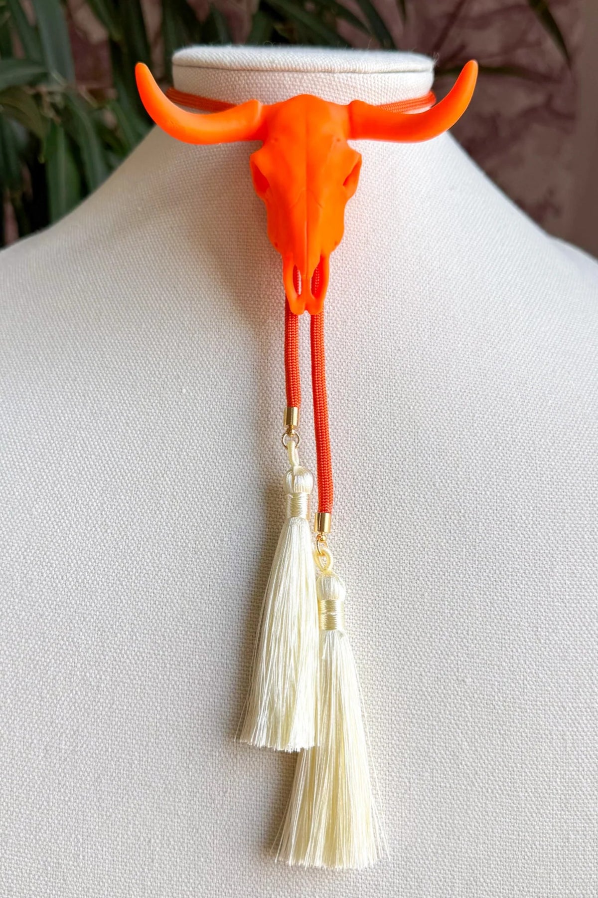 Longhorn Bolo Burnt Orange With Burnt Orange + Ivory