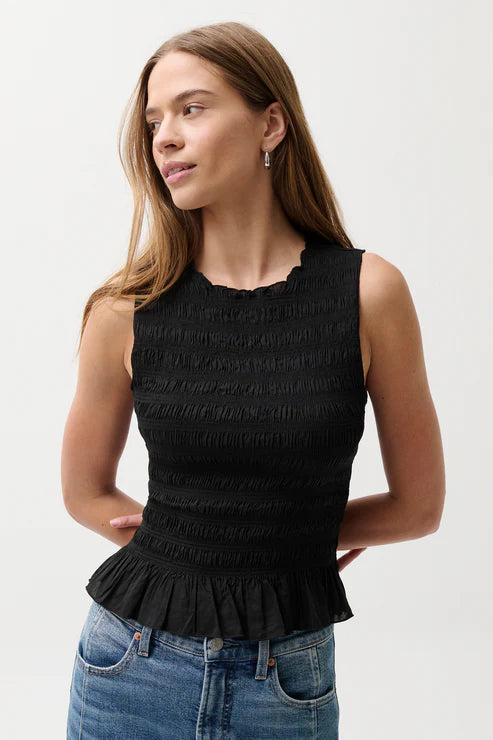 Phoebe Smocked Peplum Tank