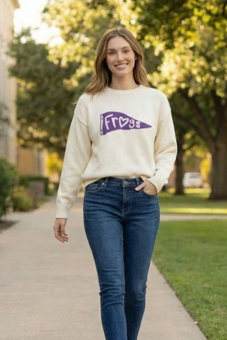 Riley Crewneck Sweater Frogs Pennant