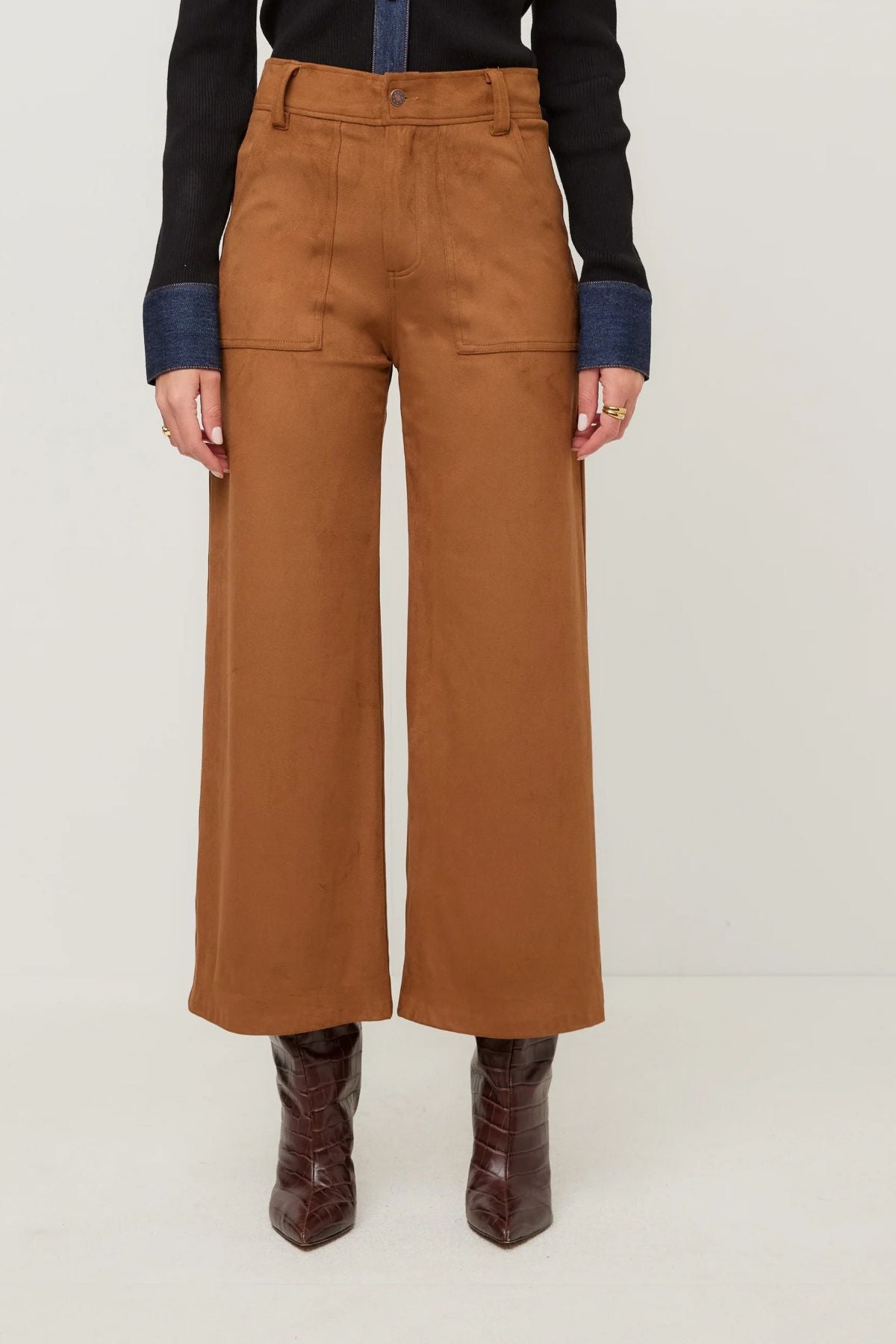 Rylee Cropped Pants Camel