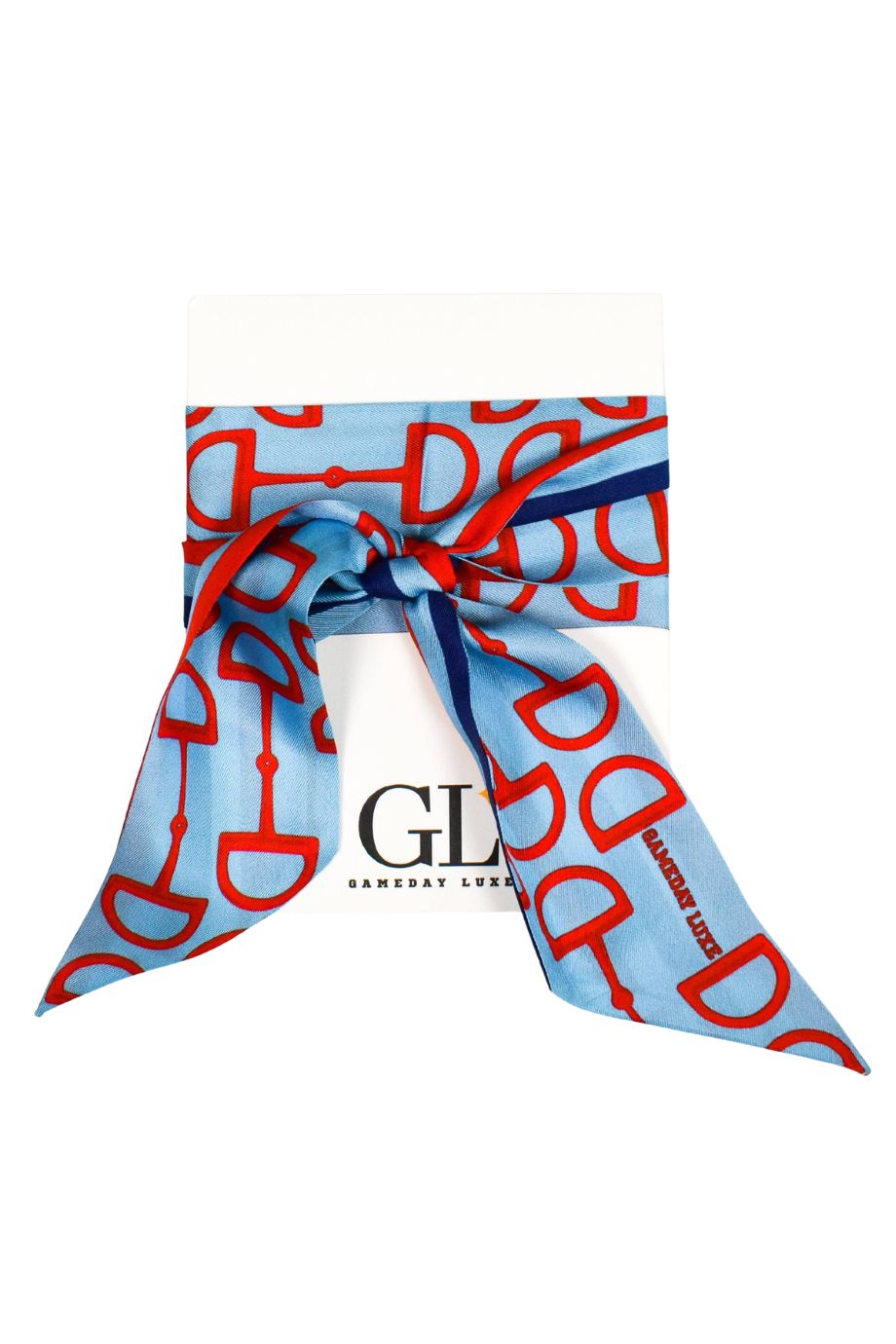 The Gameday Signature Scarf- Light Blue And Red