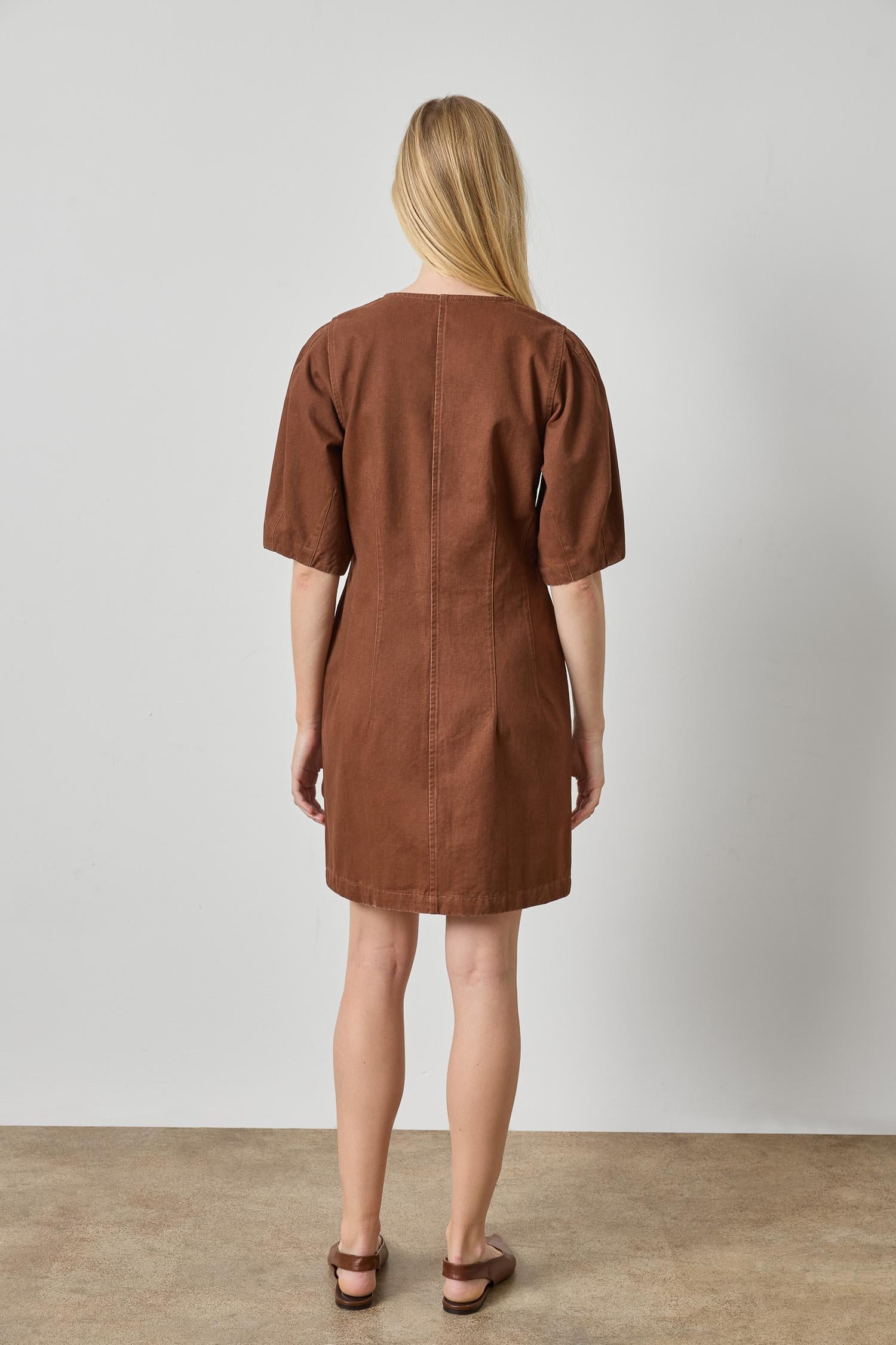 Washed Twill Full Sleeve Shirt Dress