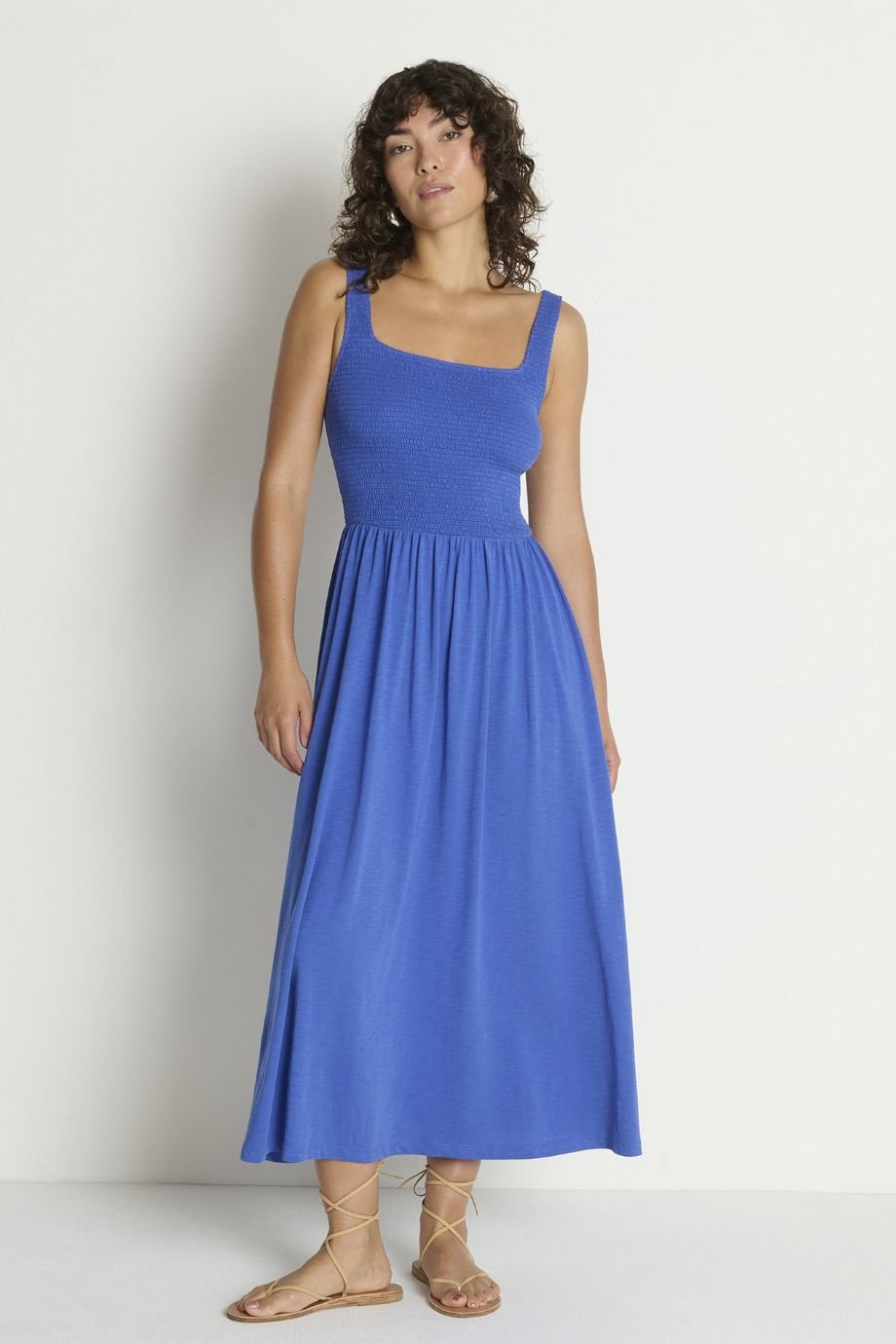 Adeline Smocked Midi Dress - Nation Los Angeles - COLOR GAME