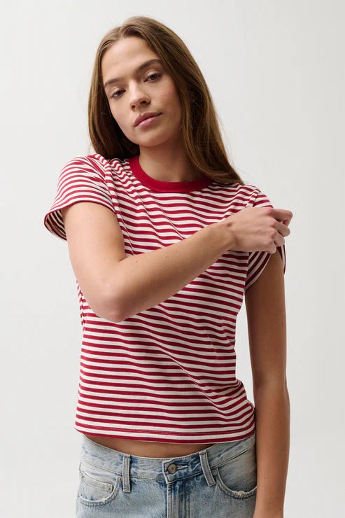 Alba Shunken Tee- Racer Red Stripe - Pistola - COLOR GAME