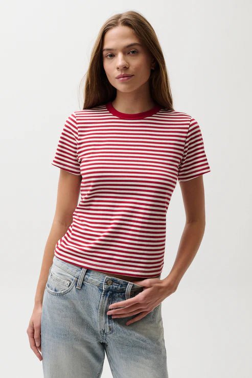 Alba Shunken Tee- Racer Red Stripe - Pistola - COLOR GAME