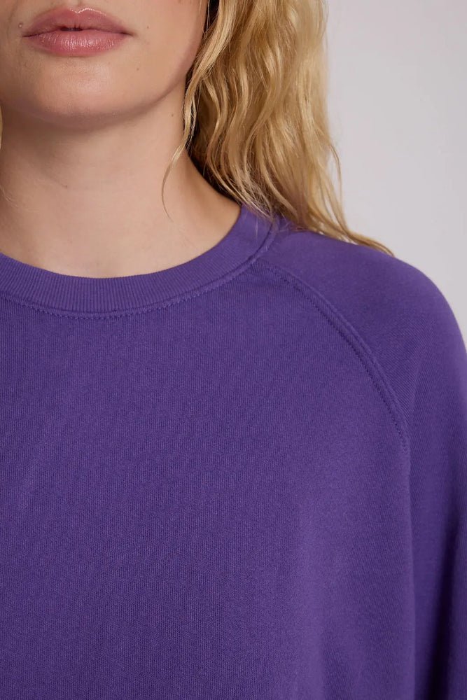 Alexi French Terry Sweatshirt Purple - perfectwhitetee - COLOR GAME