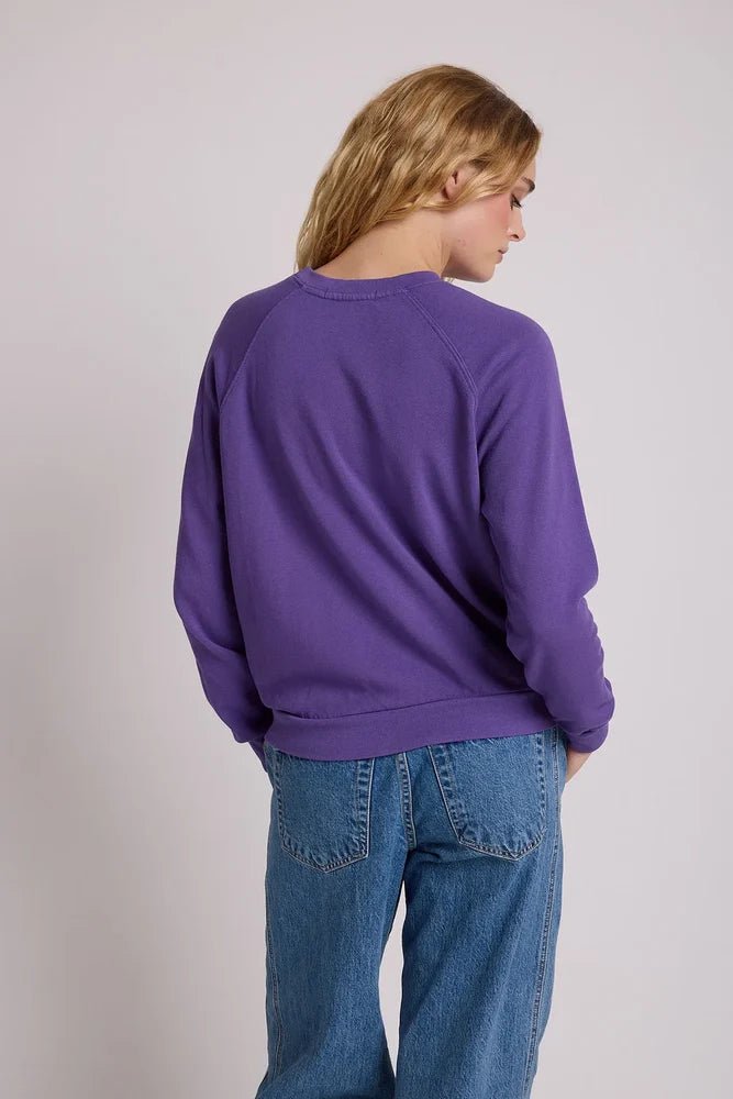 Alexi French Terry Sweatshirt Purple - perfectwhitetee - COLOR GAME