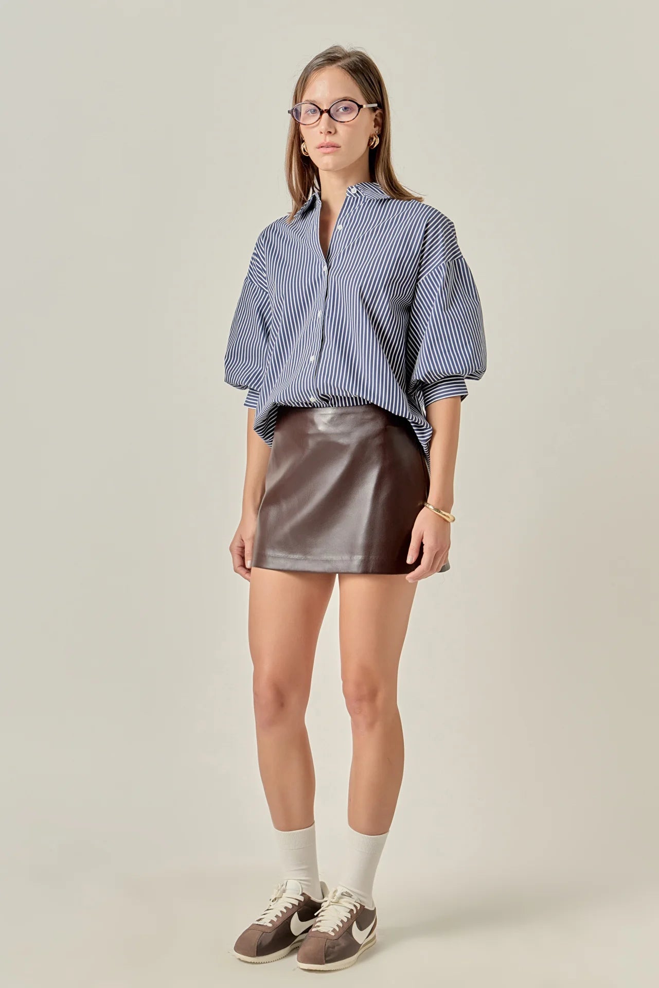 Alix Striped Balloon Sleeve Blouse - FINAL SALE