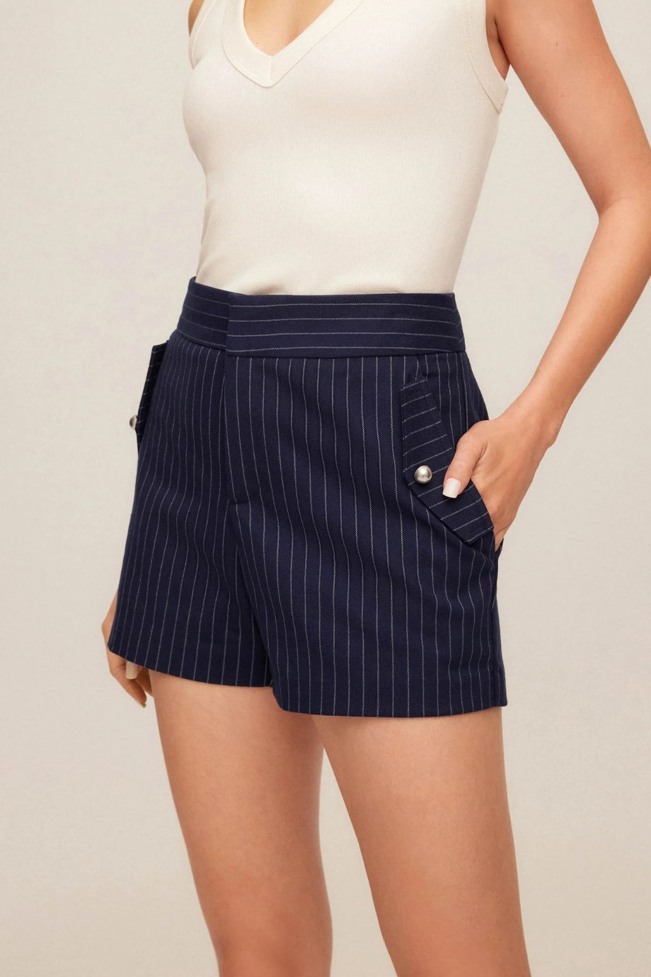 Alma Tailored Stripe Shorts - Fifteen Twenty - COLOR GAME