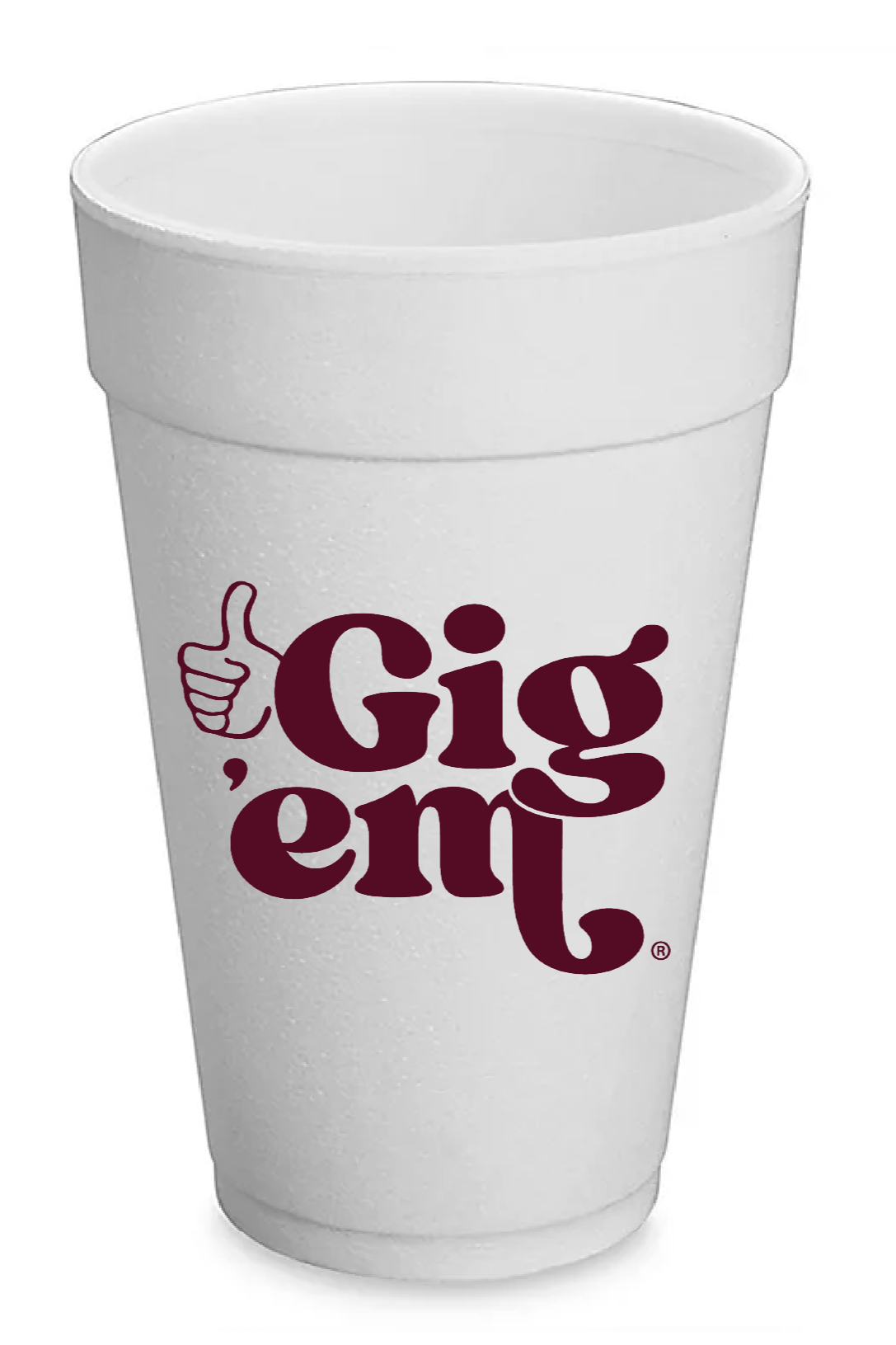 A&M Styrofoam Cups Set of 8 - Victory Lap - COLOR GAME