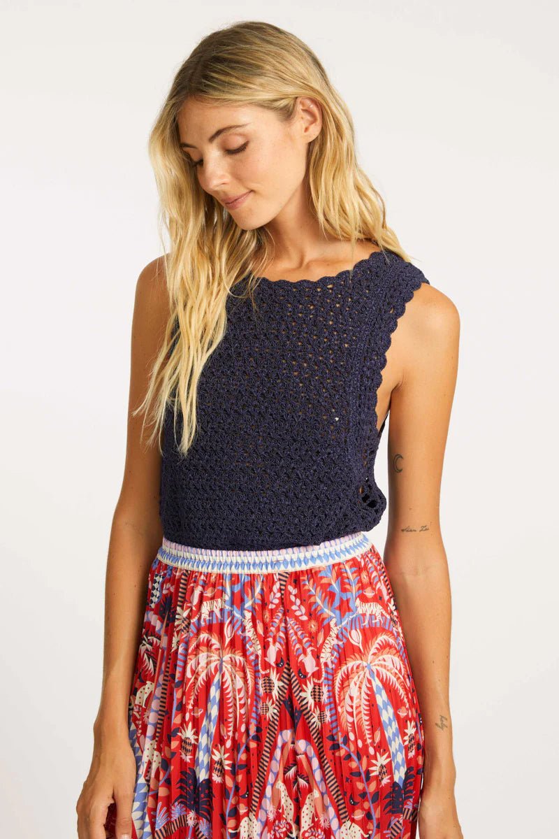 Amelie Peacoat Navy Top - FINAL SALE - Caballero Collection - COLOR GAME