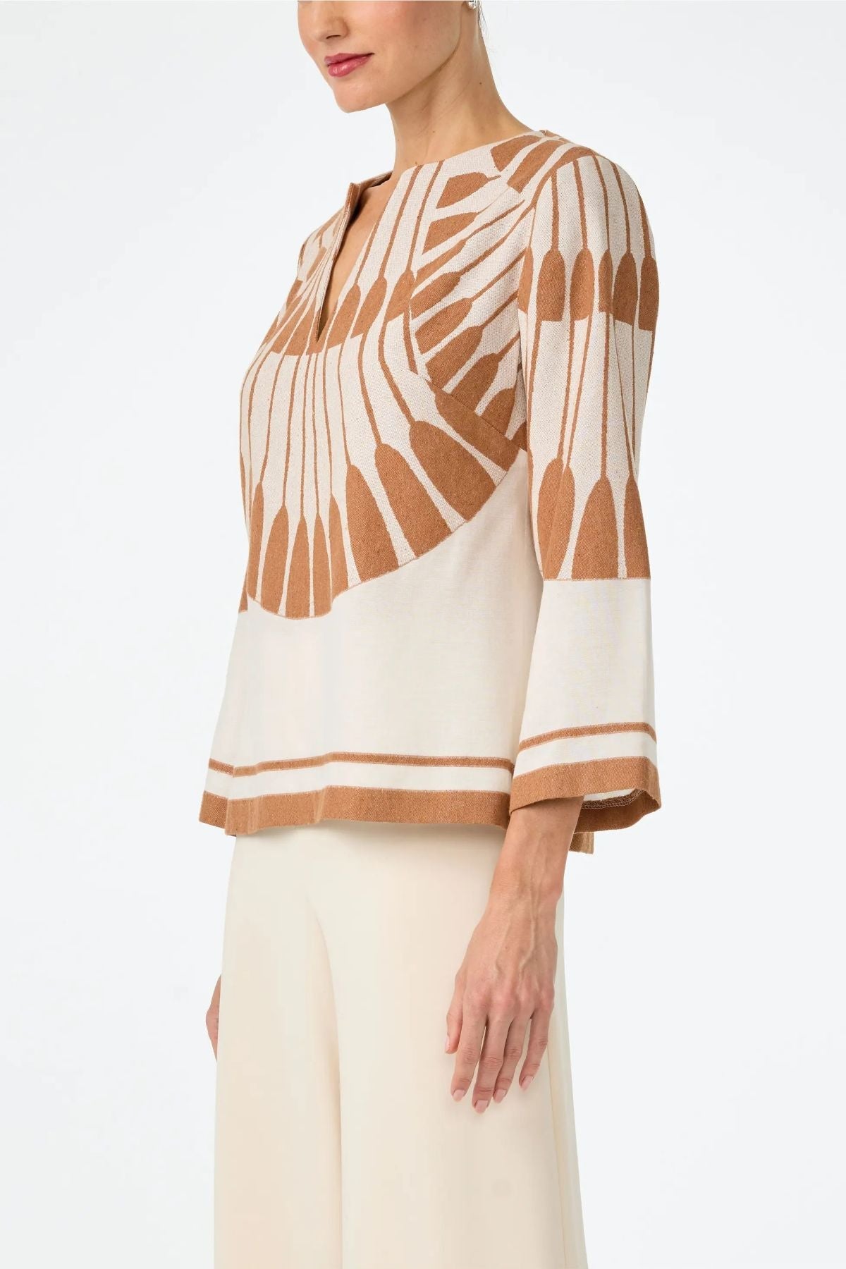 Amy Fil Coupe 3/4 Sleeve Top - Trina Turk - COLOR GAME