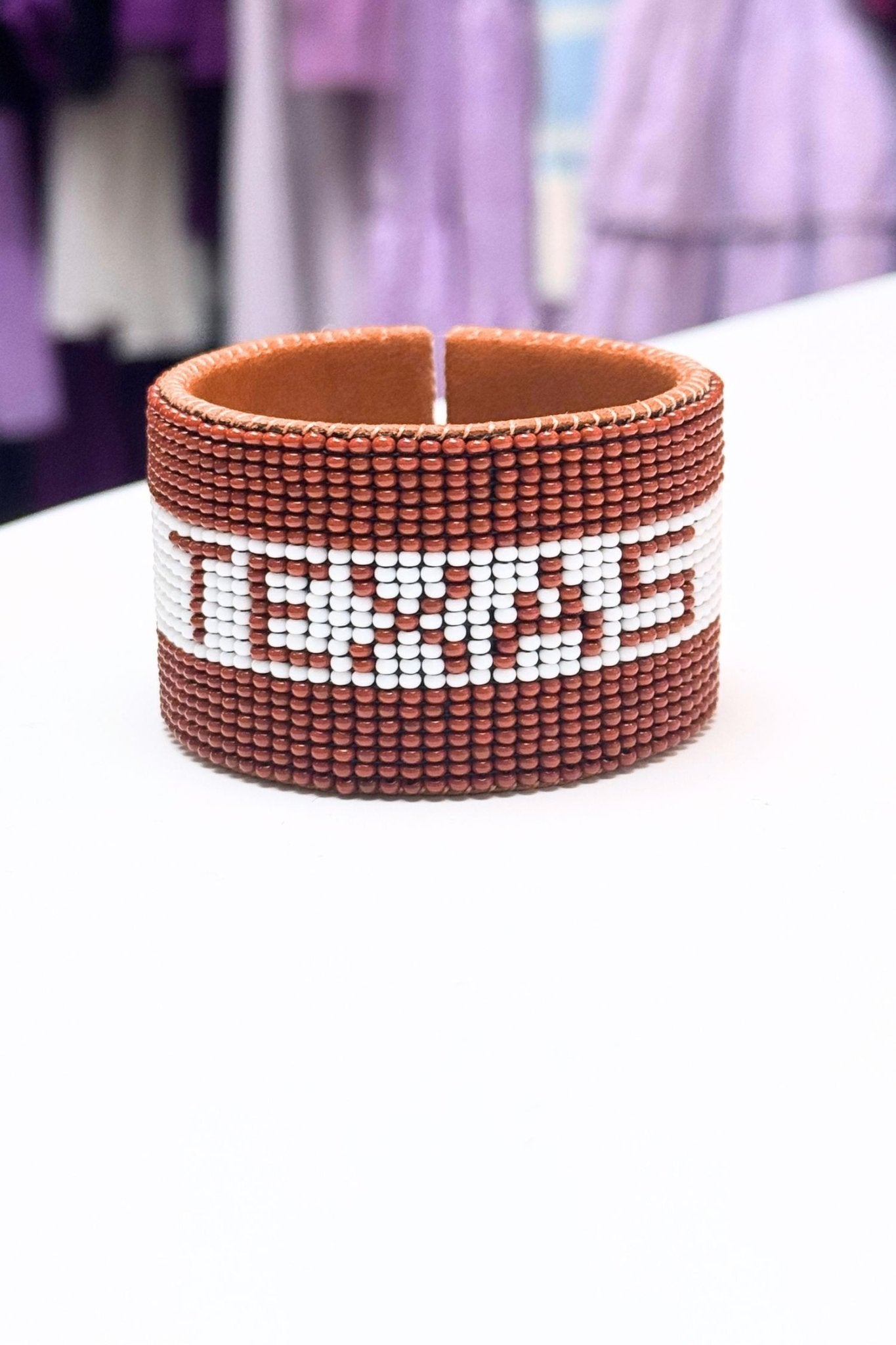 Bead Cuff Texas Stripe - A Wink Of Yellow - COLOR GAME