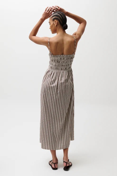 Bianca Shirred Bodice Dress - Pistola - COLOR GAME