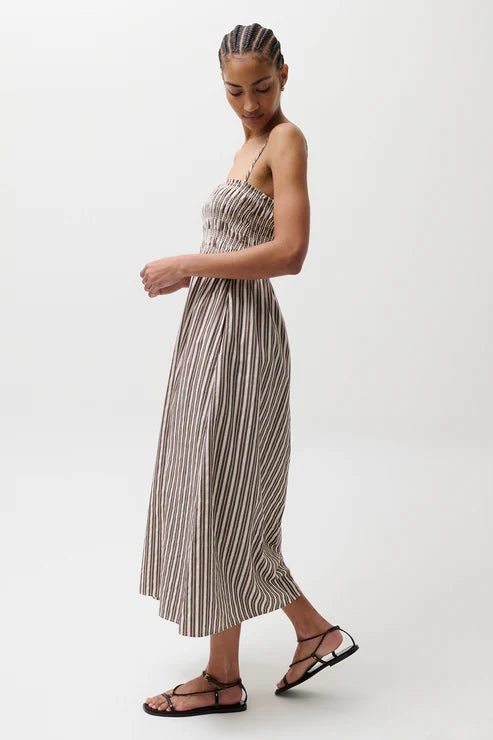 Bianca Shirred Bodice Dress - Pistola - COLOR GAME