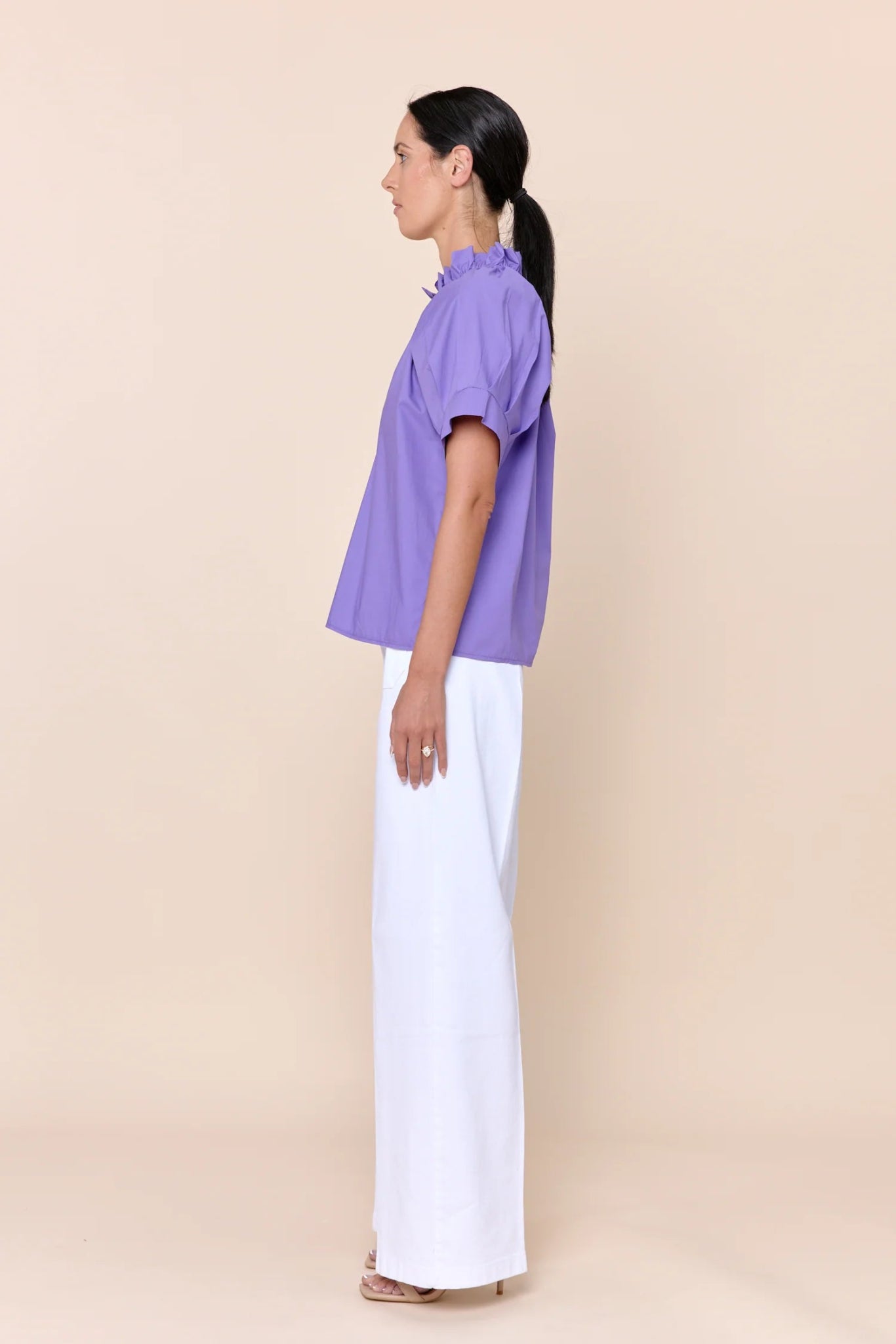 Blake Ruched Neck Blouse - Sofia - COLOR GAME