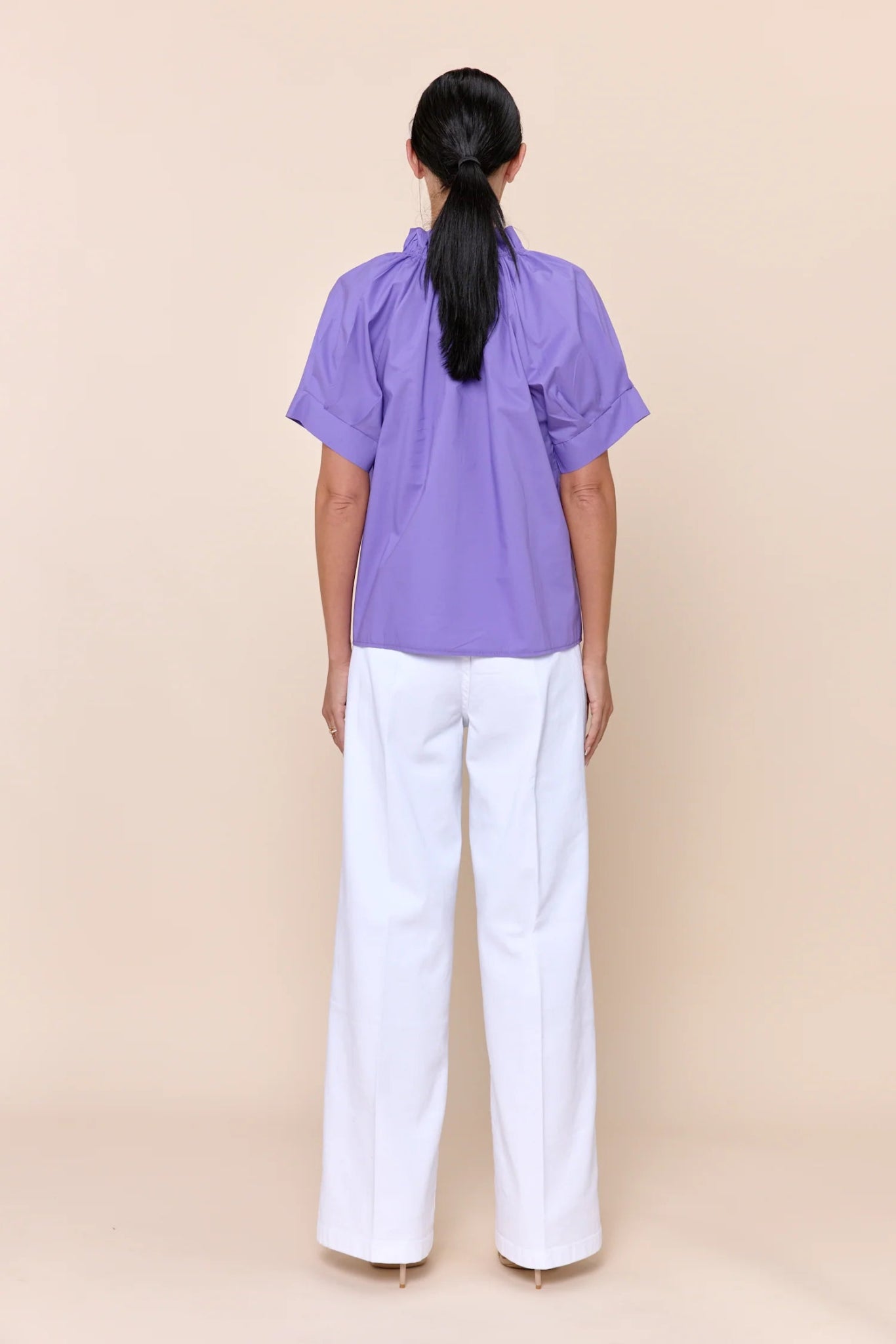 Blake Ruched Neck Blouse - Sofia - COLOR GAME