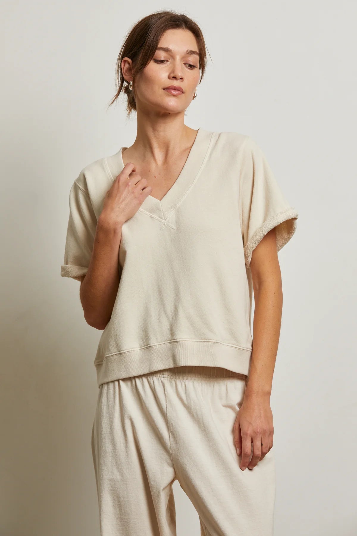 Briggs French Terry Short Sleeve Sweatshirt - perfectwhitetee - COLOR GAME