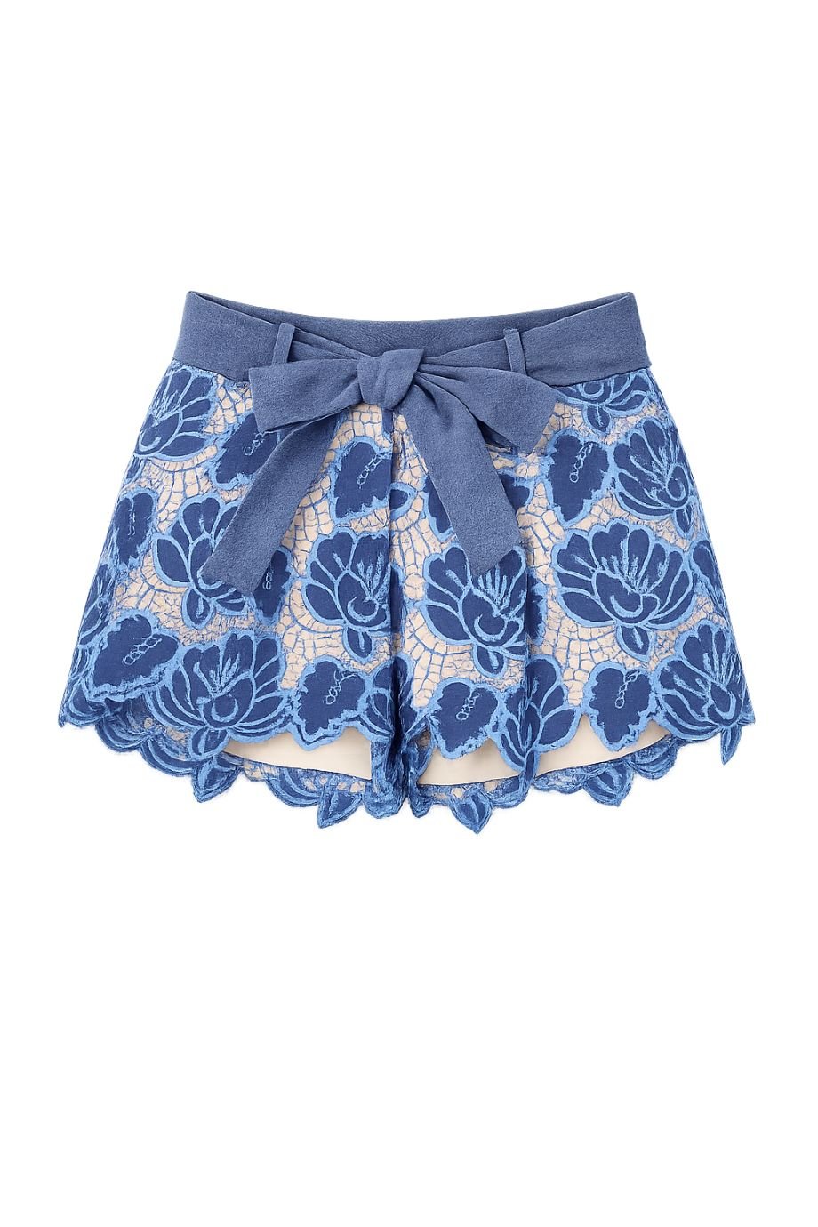 Callie Scalloped Hem Tailored Shorts - Endless Rose - COLOR GAME