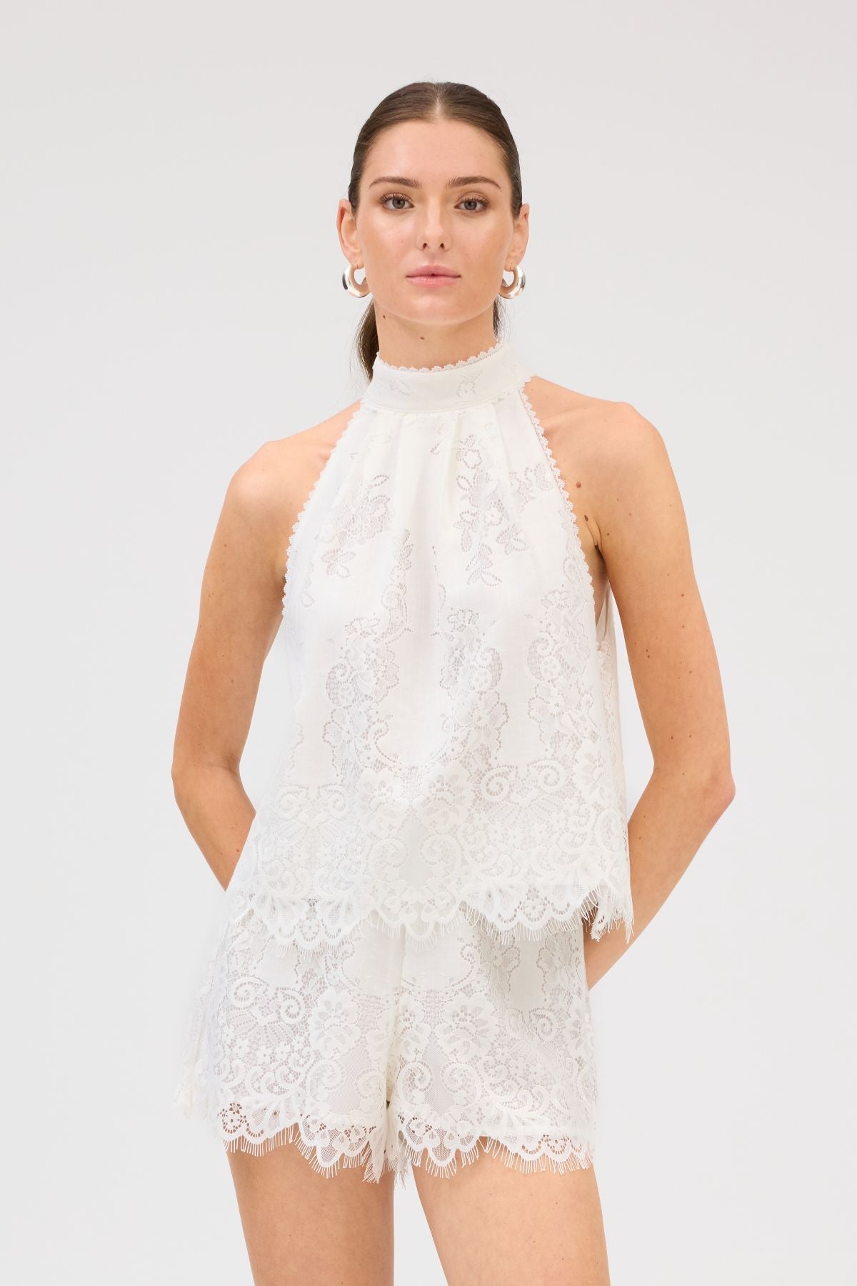 Cameron Lace Halter Tank - Allison New York - COLOR GAME