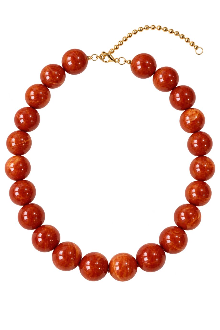 Carter Chunky Beaded Necklace Rust - Gemelli - COLOR GAME