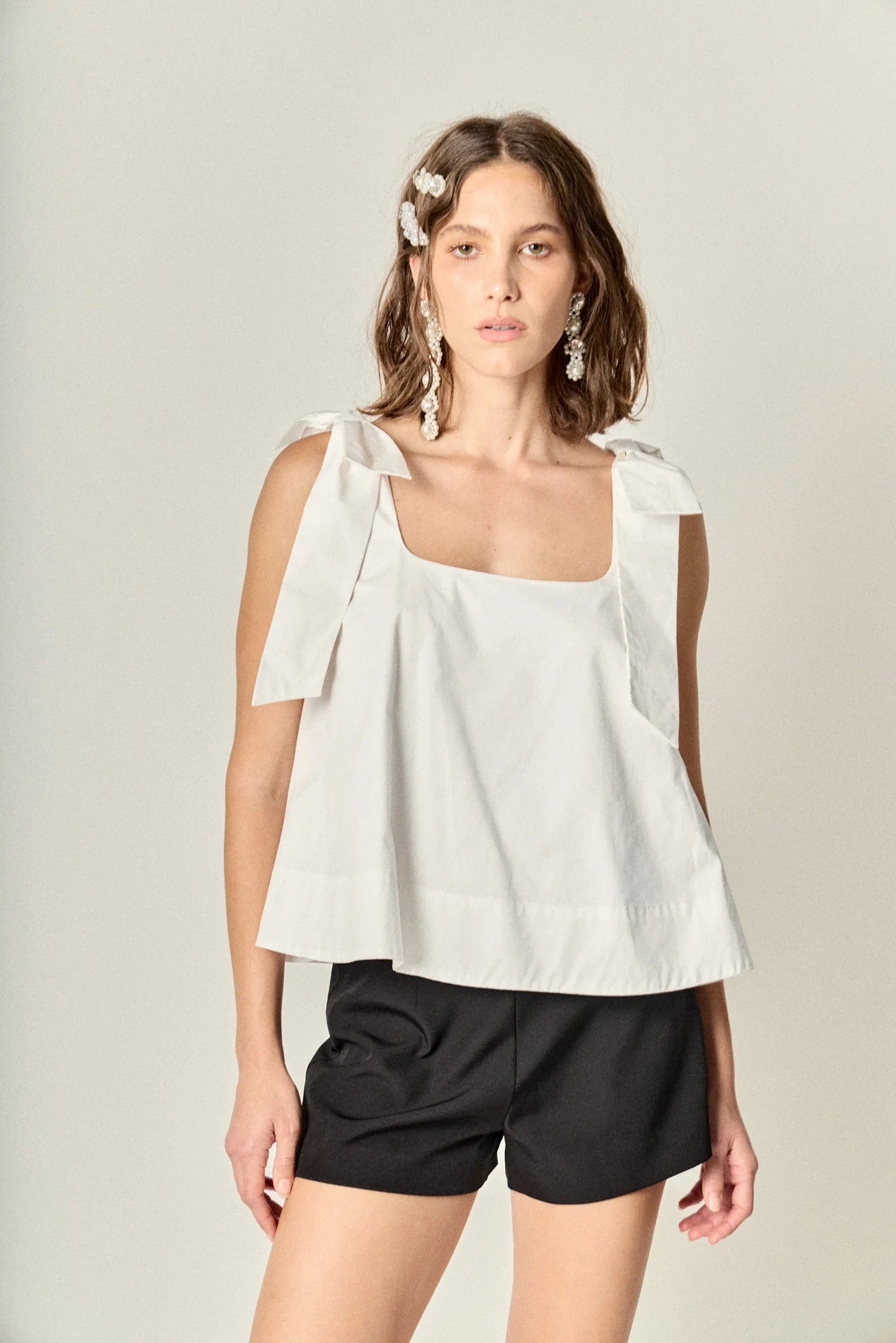 Caryn Bow Shoulder Top - FINAL SALE - English Factory - COLOR GAME