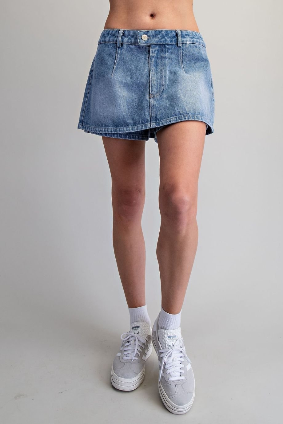 Colby Denim Mini Skort - Color Game - COLOR GAME