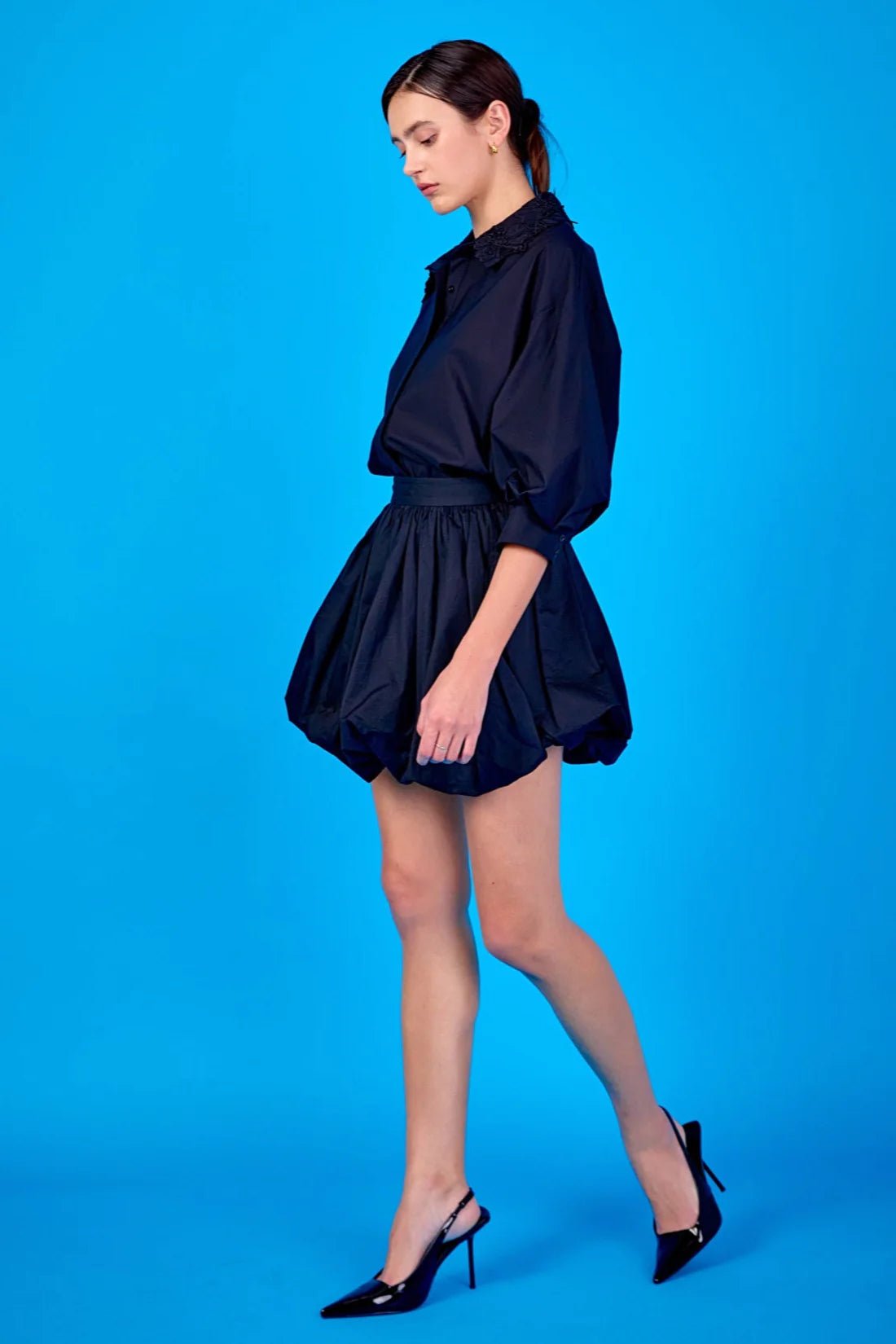 Crosby High - Waisted Bubble Mini Skirt - Endless Rose - COLOR GAME