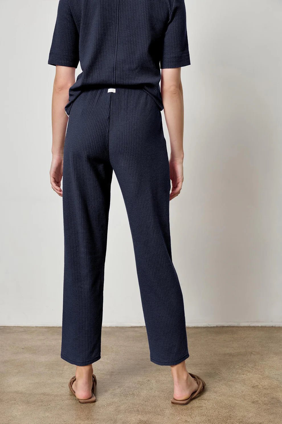 Drawcord Waffle Pant Navy - Lilla P - COLOR GAME