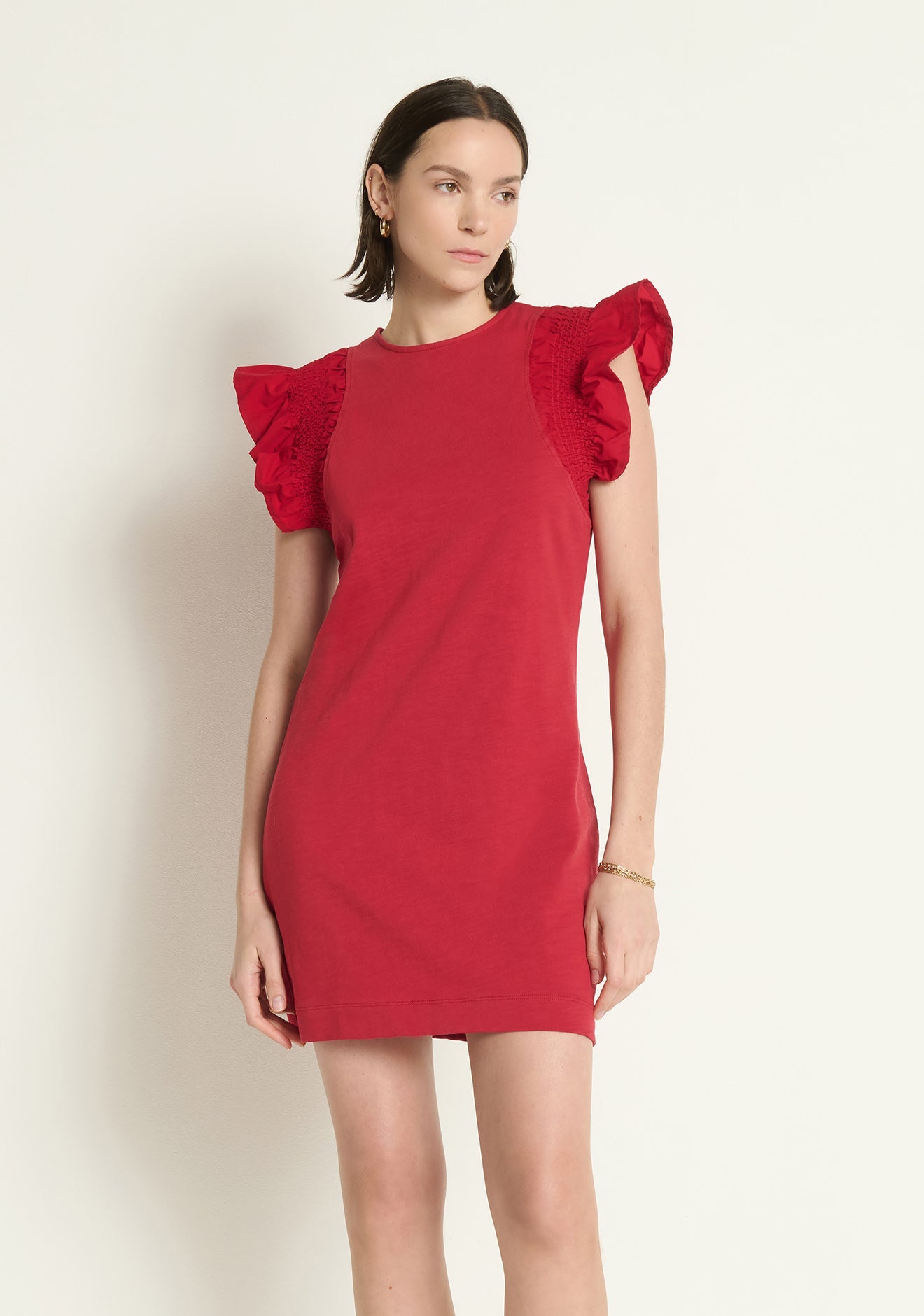 Ellis Ruffle Sleeve Dress
