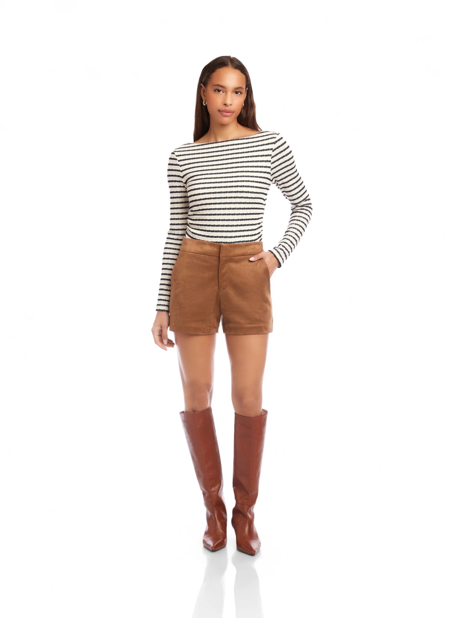 Faux Suede Modern Shorts - FINAL SALE - Fifteen Twenty - COLOR GAME