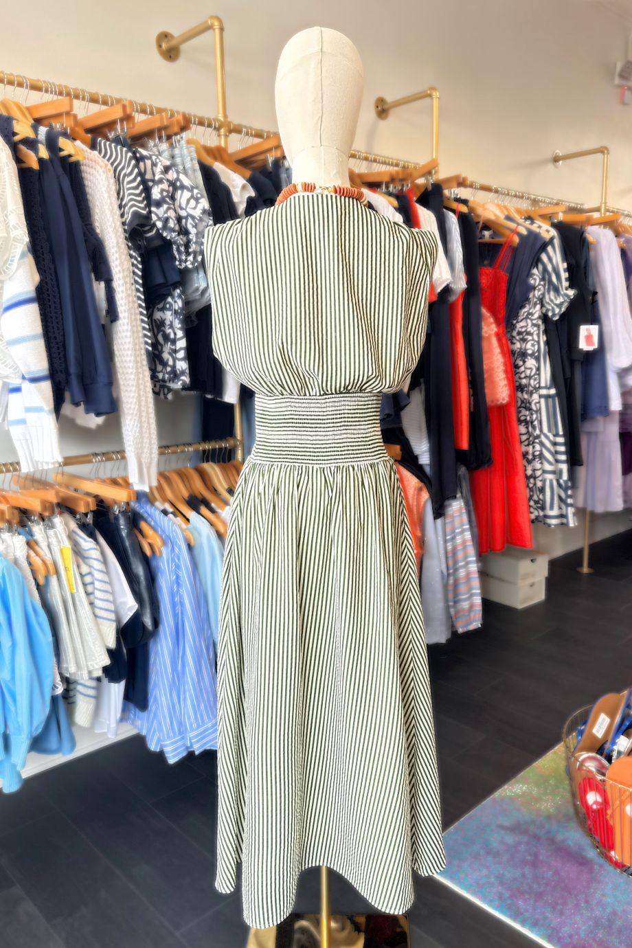 Fletcher Sleeveless Striped Midi Dress - THML - COLOR GAME