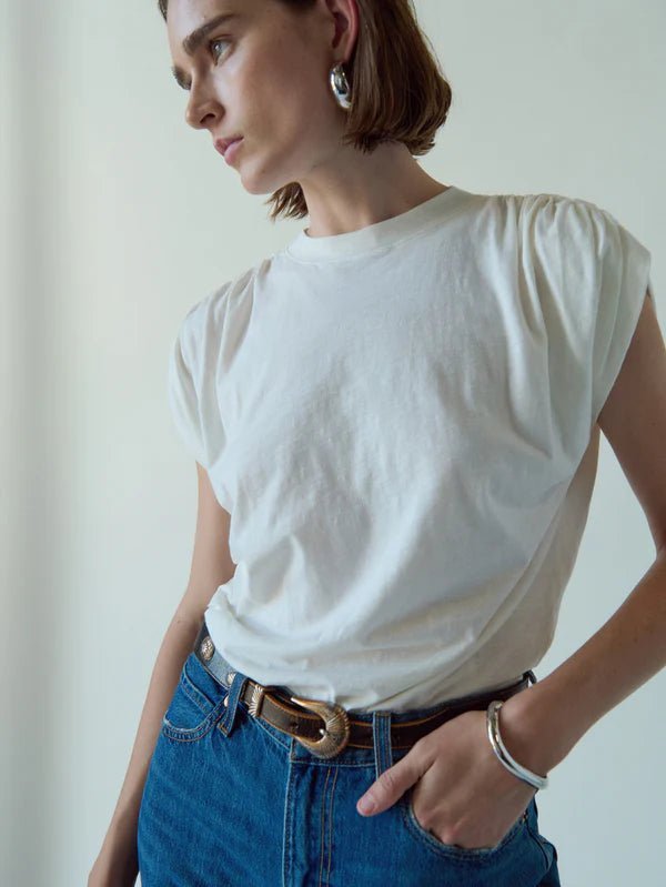 Frankie Muscle Tee Porcelain - Nation LTD - COLOR GAME