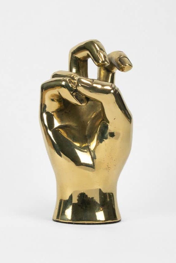 "Frogs" Hand Sign Brass Sculpture - Prize - COLOR GAME