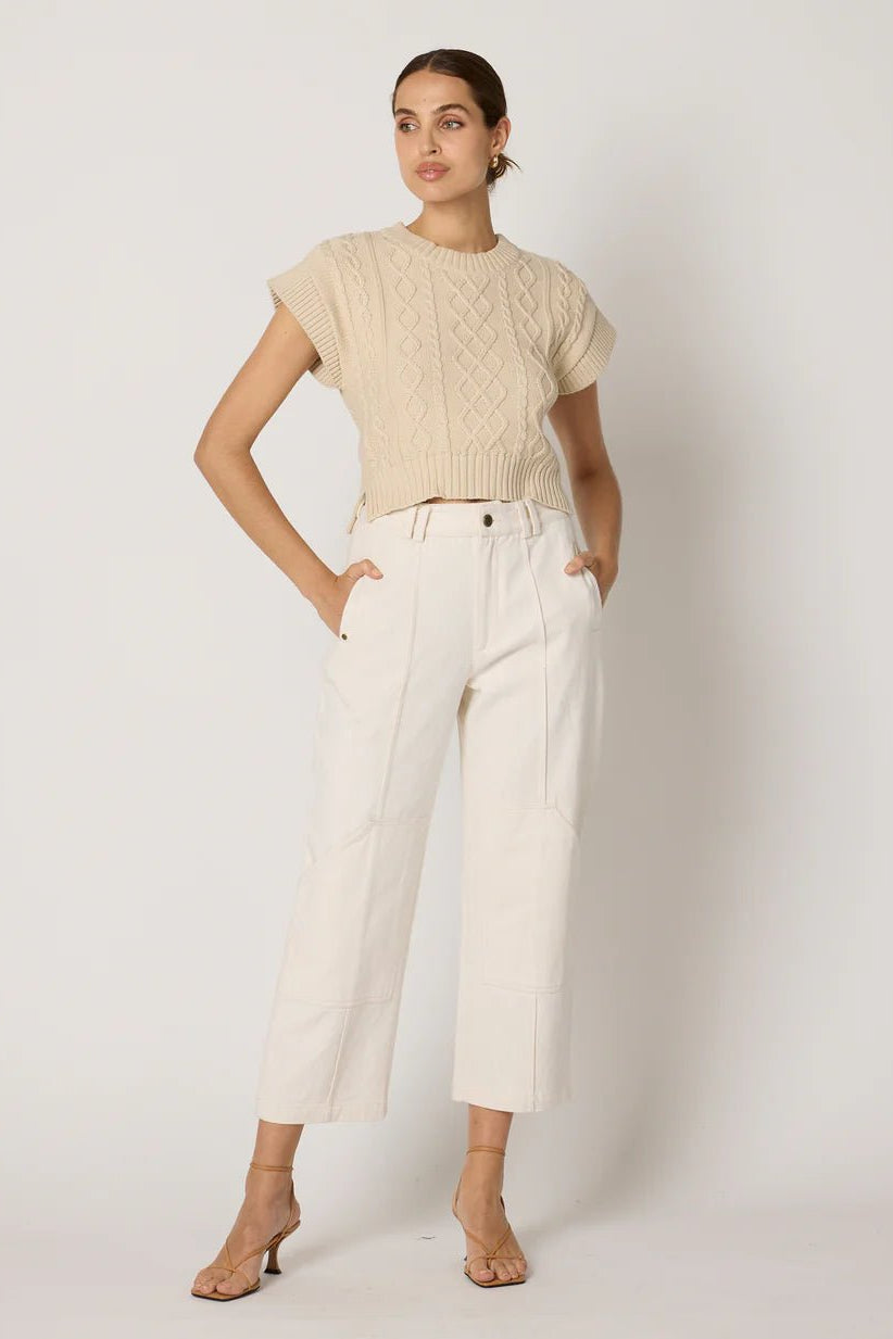 Gigi Sweater Vest Cream - Cleobella - COLOR GAME