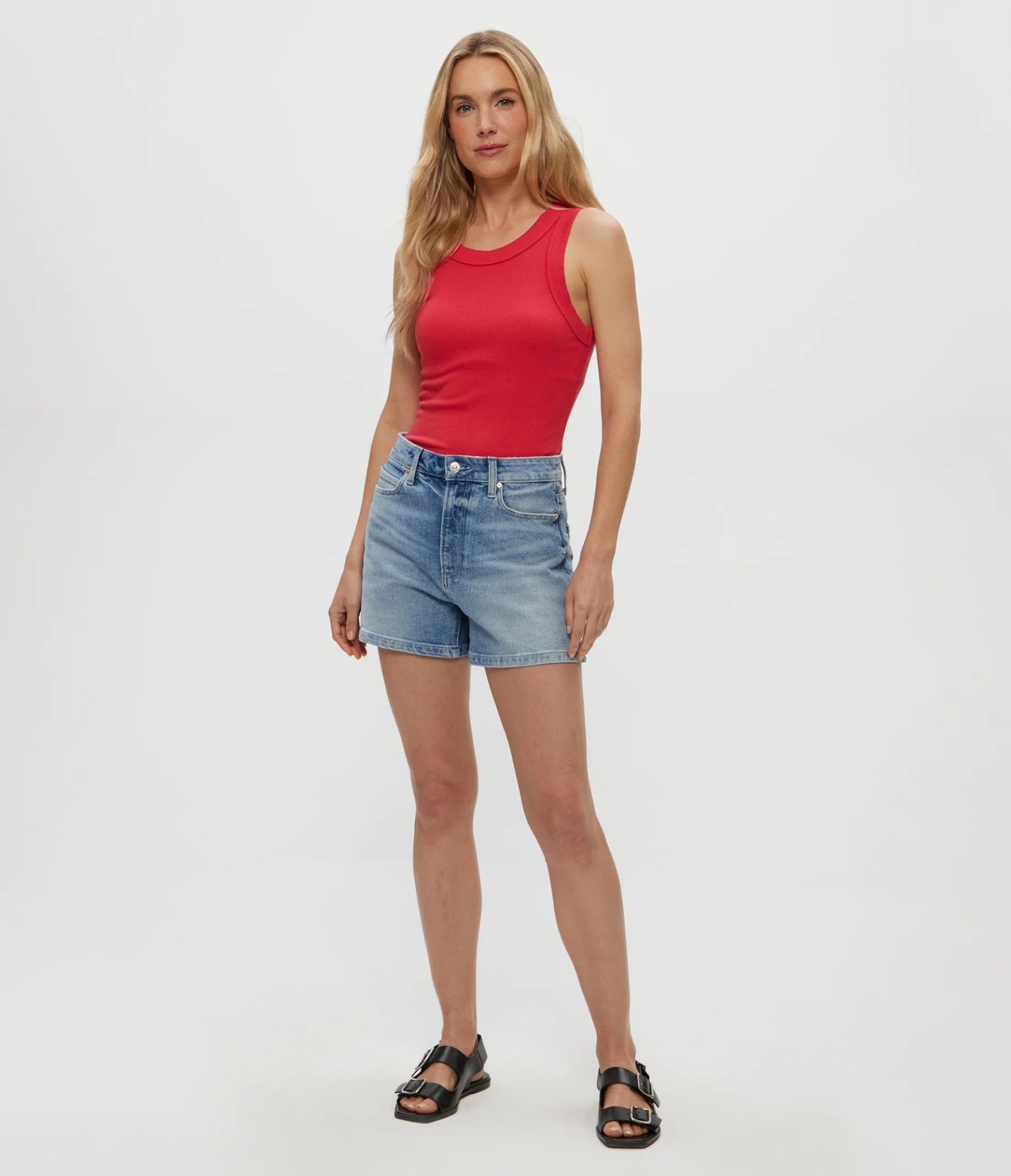 Gina Ribbed Crop Tank Rumba - Michael Stars - COLOR GAME