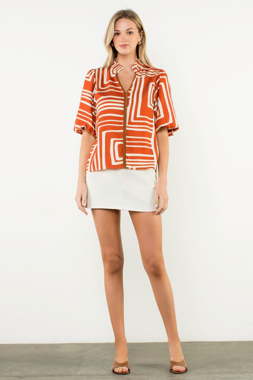 Hagan Printed Top - THML - COLOR GAME