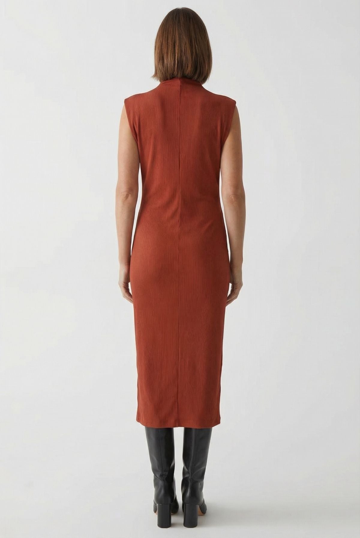 Iolanda Power Shoulder Dress Lava - FINAL SALE - Michael Stars - COLOR GAME