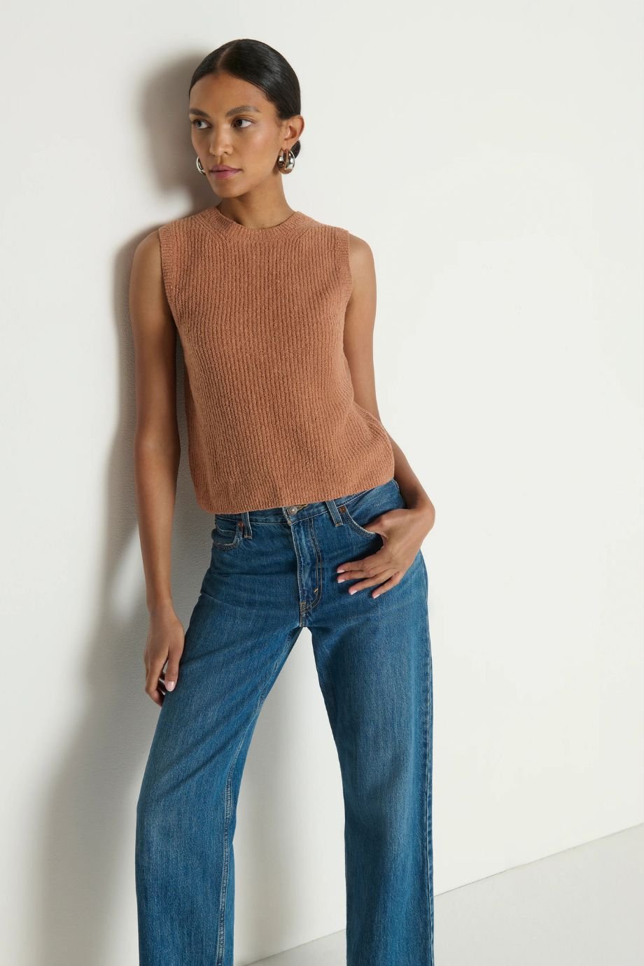 Jacqueline Knit Tank – Mocha - Nation Los Angeles - COLOR GAME