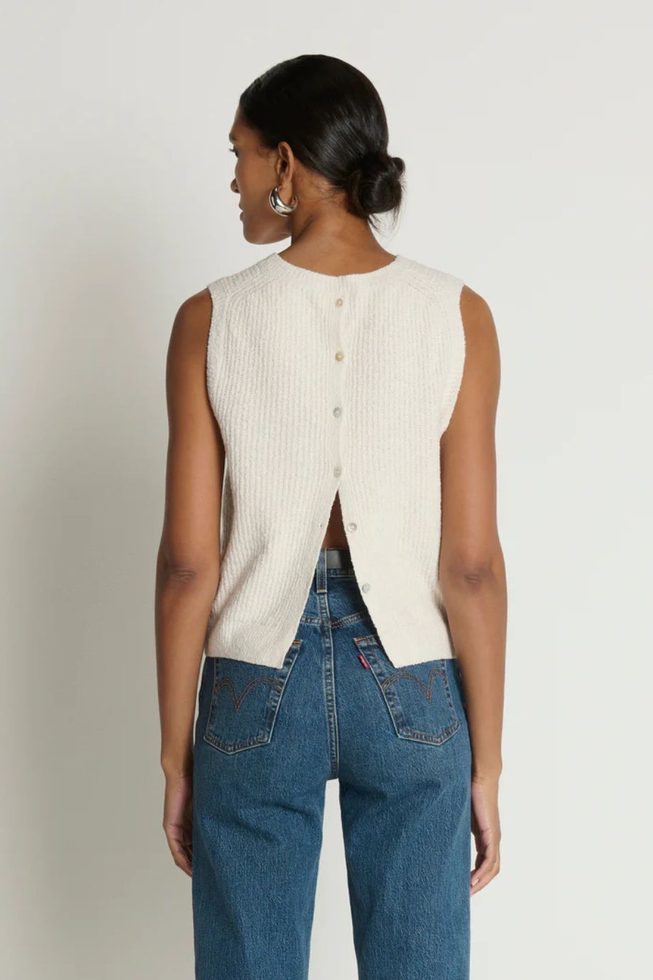 Jacqueline Knit Tank – Porcelain - Nation Los Angeles - COLOR GAME