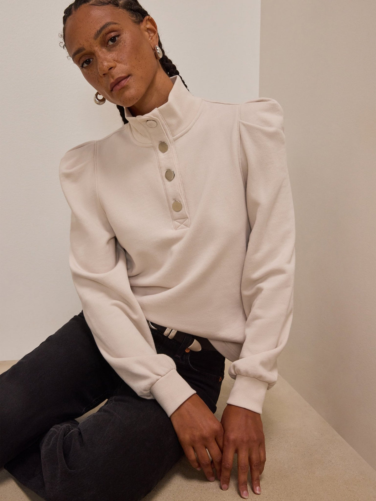 Jessie Champagne Sweatshirt by Nation LTD