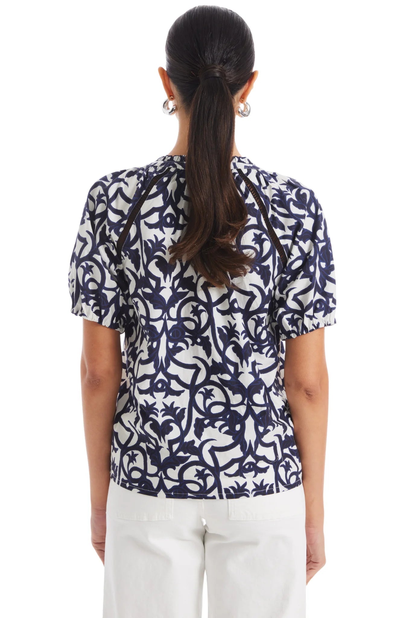 Josepine Damask Print Top - Allison New York - COLOR GAME