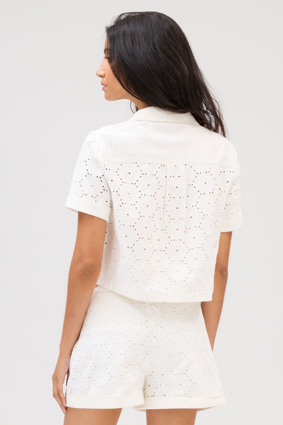 Julia White Eyelet Shacket - Allison New York - COLOR GAME