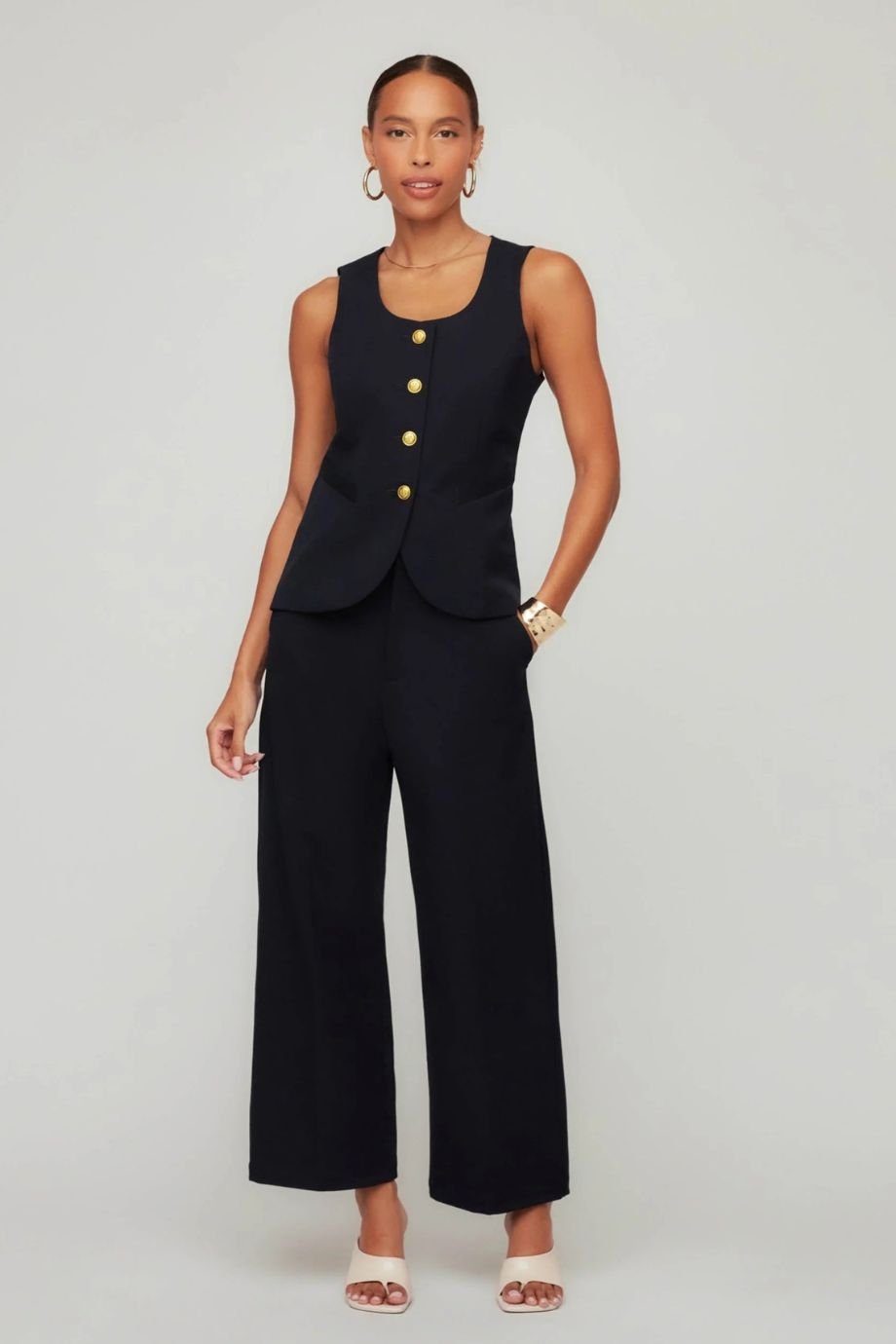 June Tailored Button Up Vest - Fifteen Twenty - COLOR GAME