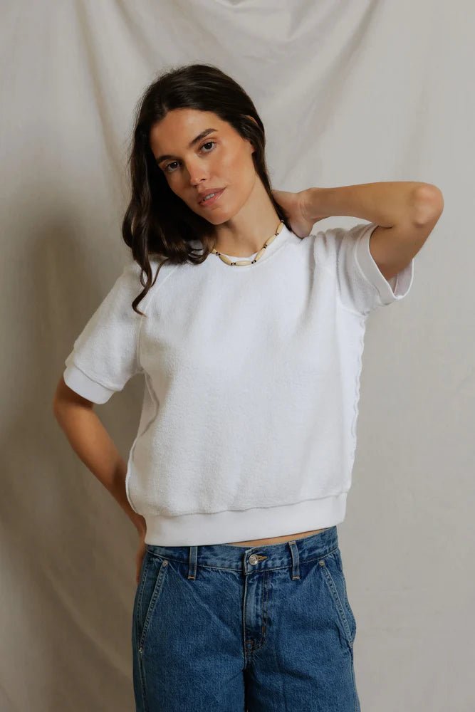 Kennedy Short Sleeve Sweatshirt - perfectwhitetee - COLOR GAME